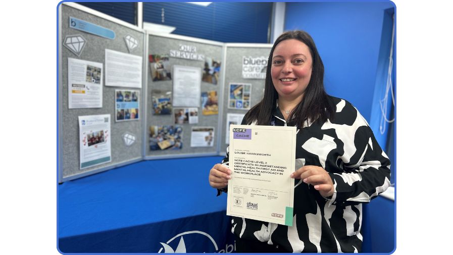Congratulations to Louise Hawksworth on Achieving Her Mental Health First Aid Certificate!