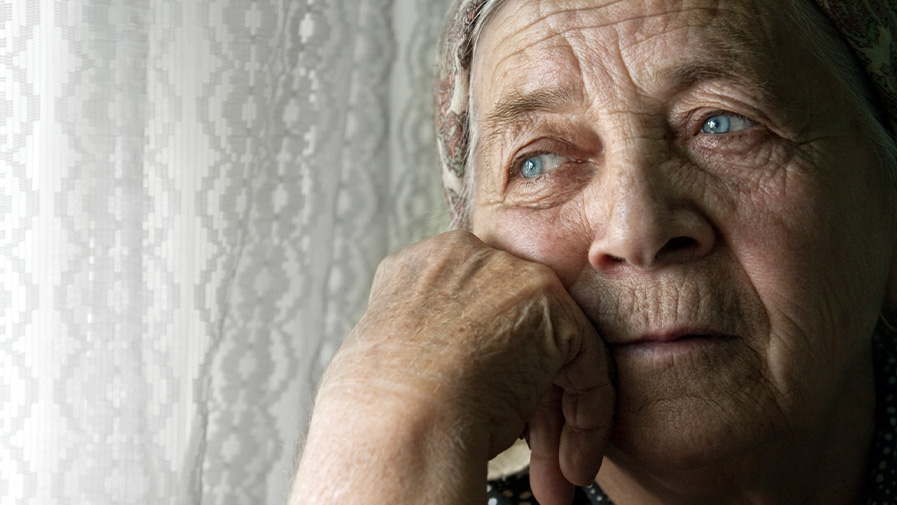 Elderly person alone
