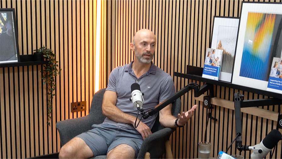 Olly Leicester on the Bluebird Family Carer Podcast On page 1