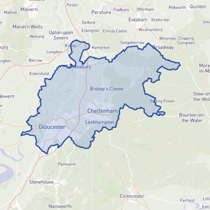 Areas We Cover - Cheltenham, Gloucester & Tewkesbury