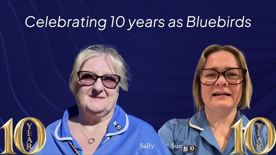 Sally and Sue 10 years Bluebird Care Central Bedfordshire website image