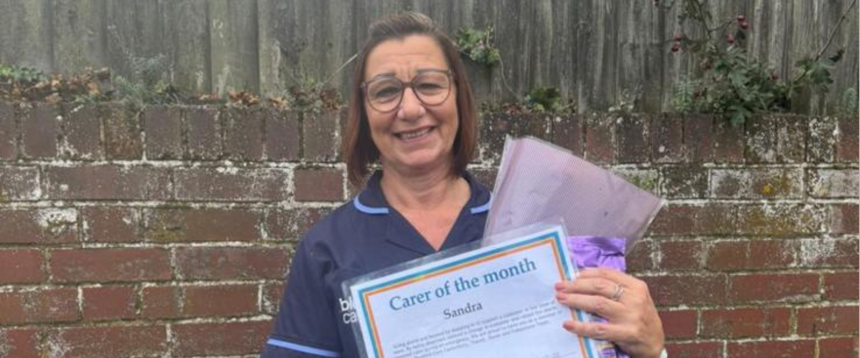 Carer of the Month – Sandra Baldock  Carer of the Month – Sandra Baldock
